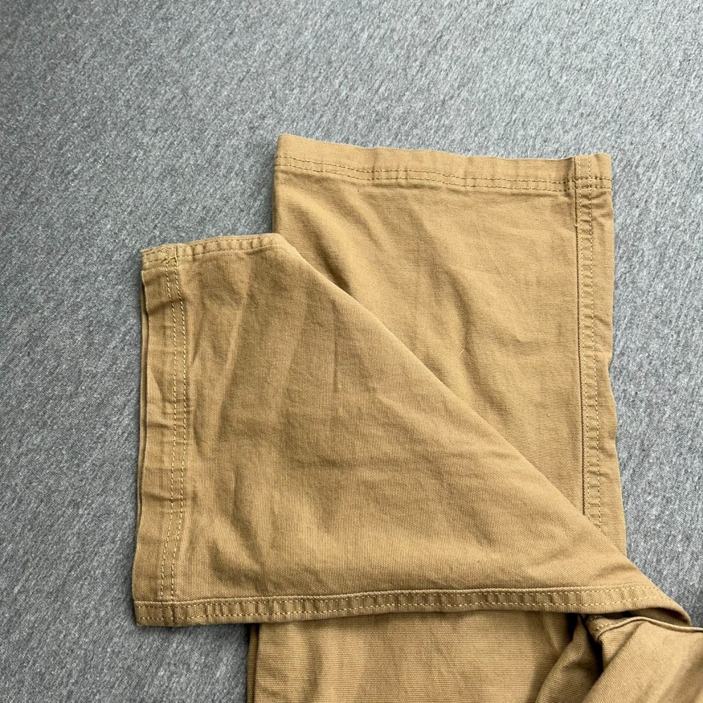 Eddie Bauer Canvas Utility Pants Mens 34x32 Brown Specially Dyed Classic Fit - Picture 3 of 16